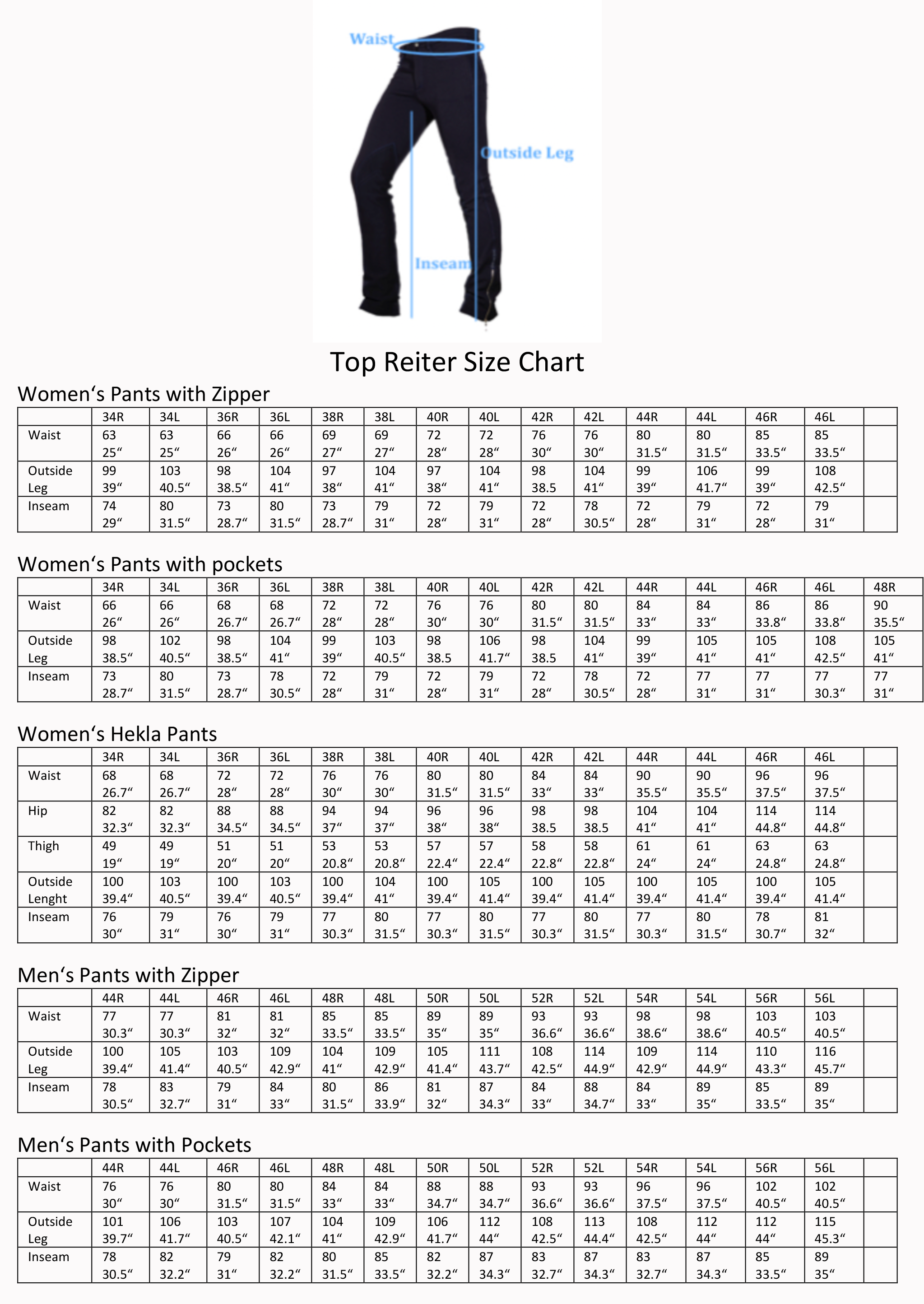 Jeans Size Chart Women S Us